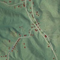 Second close-up of the map of Pleasant Ridge, Kentucky print showing more streets and buildings