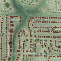 Second close-up of the map of Pleasant Valley, Missouri print showing more streets and buildings