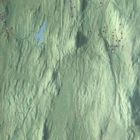 Second close-up of the map of Pleasant Valley, New York print showing more streets and buildings