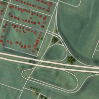Second close-up of the map of Pleasantdale, New Jersey print showing more streets and buildings