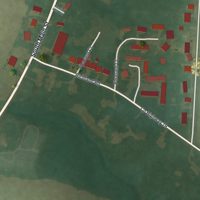Second close-up of the map of Pleasantville, Ohio print showing more streets and buildings