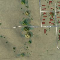 Second close-up of the map of Plevna, Montana print showing more streets and buildings