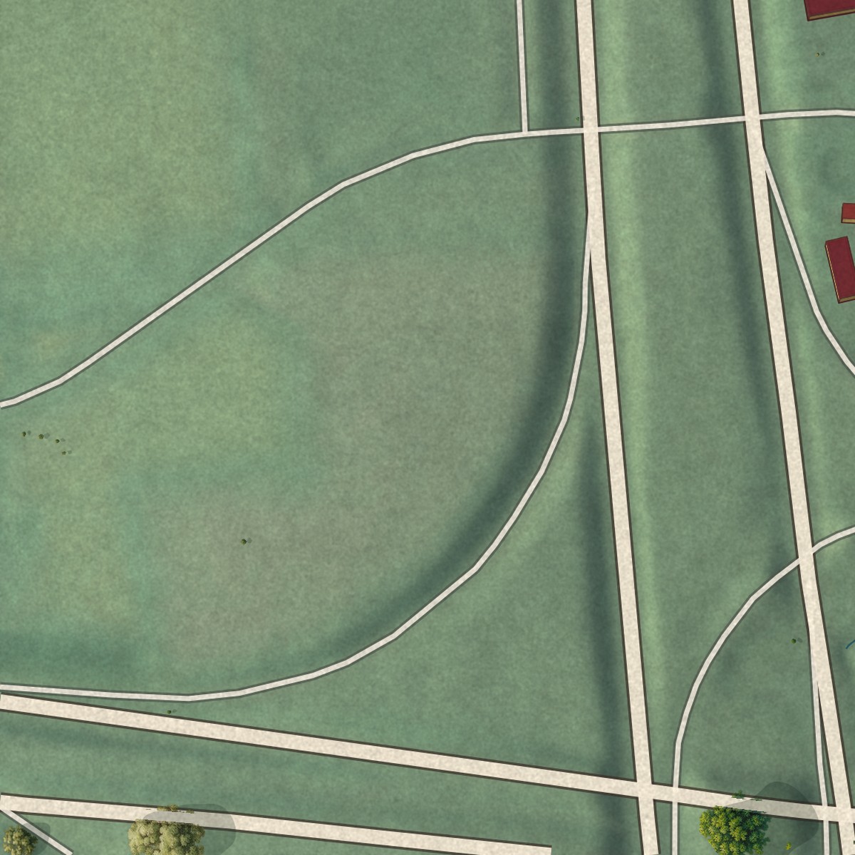 Second close-up of the map of Pluckemin, New Jersey print showing more streets and buildings