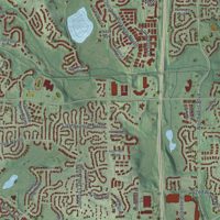 Second close-up of the map of Plymouth, Minnesota print showing more streets and buildings
