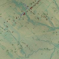 Second close-up of the map of Poetry, Texas print showing more streets and buildings