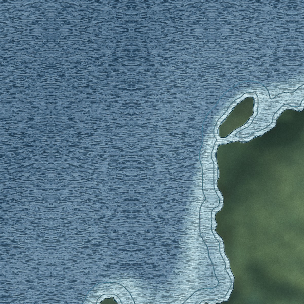 Second close-up of the map of Point Baker, Alaska print showing more streets and buildings