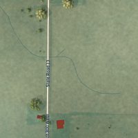 Second close-up of the map of Point Isabel, Indiana print showing more streets and buildings