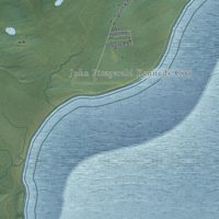 Second close-up of the map of Point MacKenzie, Alaska print showing more streets and buildings