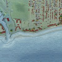 Second close-up of the map of Point Roberts, Washington print showing more streets and buildings