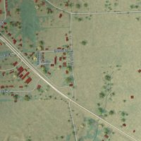 Second close-up of the map of Point, Texas print showing more streets and buildings
