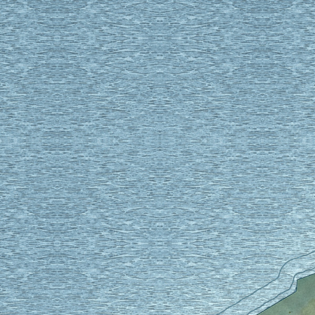 Second close-up of the map of Pointe Aux Barques, Michigan print showing more streets and buildings