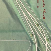 Second close-up of the map of Polar Rock, Georgia print showing more streets and buildings