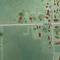 Second close-up of the map of Polk, Nebraska print showing more streets and buildings