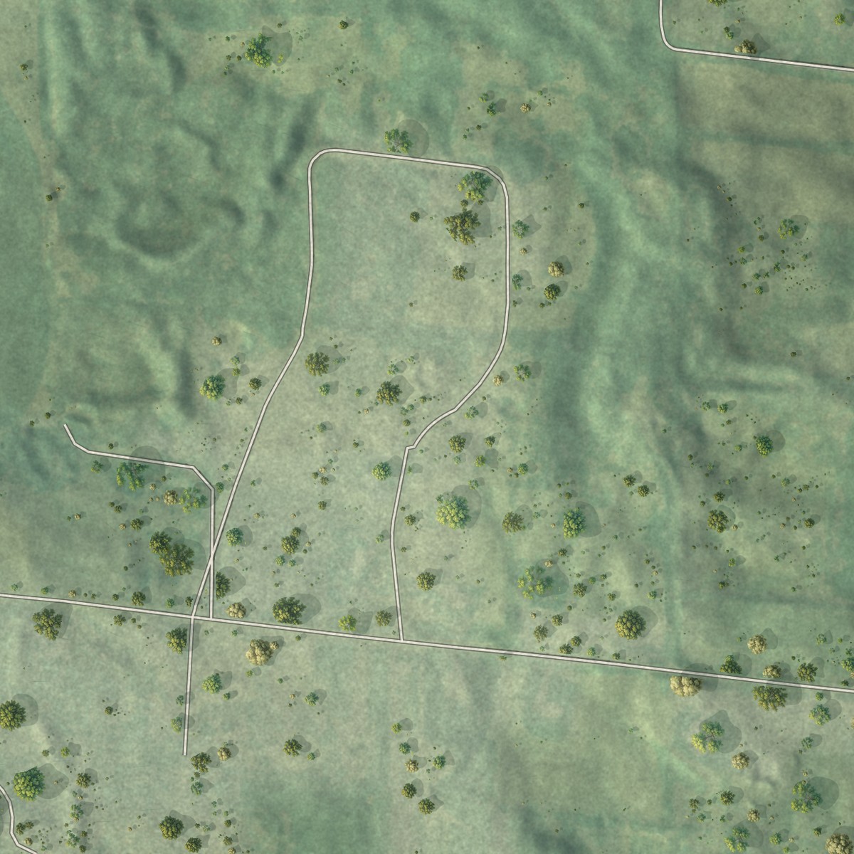 Second close-up of the map of Polonia, Wisconsin print showing more streets and buildings