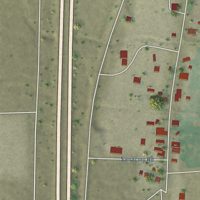 Second close-up of the map of Polvadera, New Mexico print showing more streets and buildings