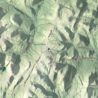 Close-up of the map of Pomfret, Vermont print showing terrain and local geography