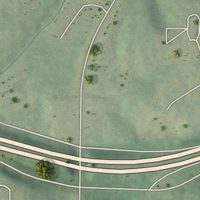 Second close-up of the map of Pomona Park, Georgia print showing more streets and buildings