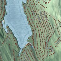 Second close-up of the map of Pompton, New Jersey print showing more streets and buildings