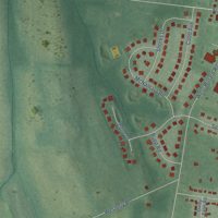Second close-up of the map of Poolesville, Maryland print showing more streets and buildings