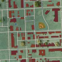 Second close-up of the map of Poppleton, Maryland print showing more streets and buildings