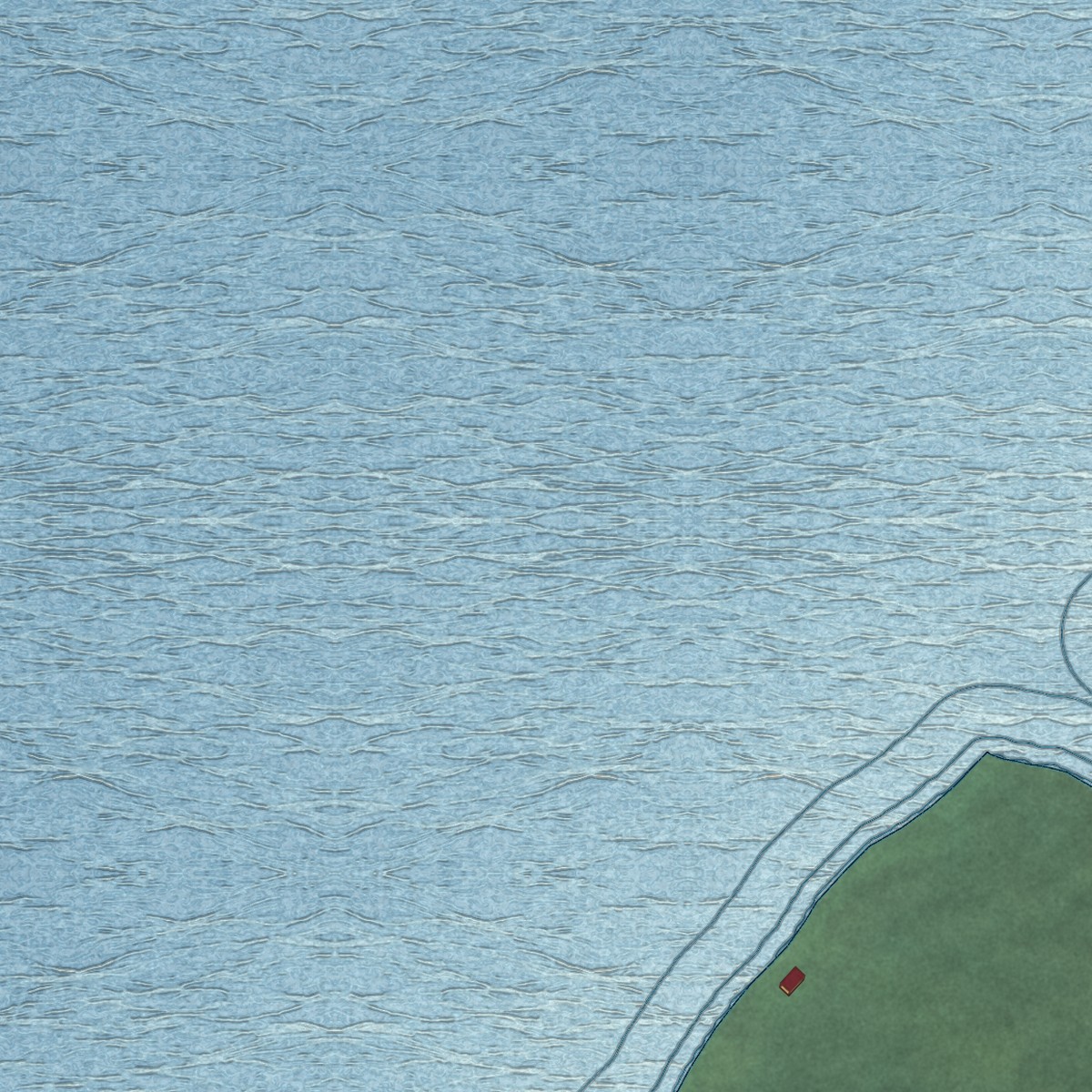 Second close-up of the map of Port Alsworth, Alaska print showing more streets and buildings