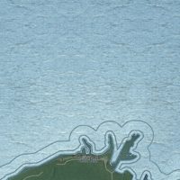 Second close-up of the map of Port Austin, Huron County, Michigan print showing more streets and buildings