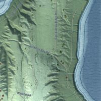 Second close-up of the map of Port Ludlow, Washington print showing more streets and buildings