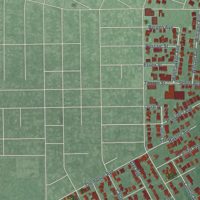 Second close-up of the map of Port Monmouth, New Jersey print showing more streets and buildings
