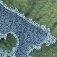 Second close-up of the map of Port Protection, Alaska print showing more streets and buildings