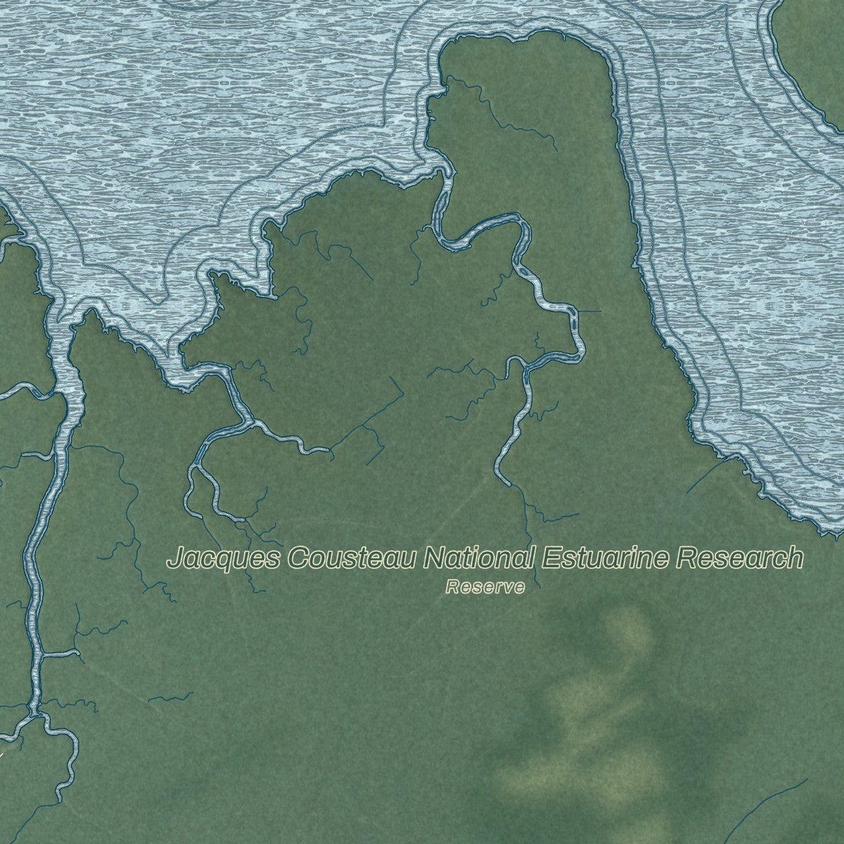 Second close-up of the map of Port Republic, New Jersey print showing more streets and buildings