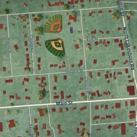 Second close-up of the map of Port Sanilac, Michigan print showing more streets and buildings