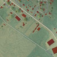 Second close-up of the map of Portal, Georgia print showing more streets and buildings