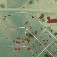 Second close-up of the map of Portal, North Dakota print showing more streets and buildings
