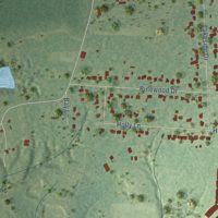 Second close-up of the map of Porter Heights, Texas print showing more streets and buildings