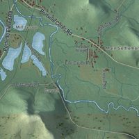 Second close-up of the map of Portville, New York print showing more streets and buildings