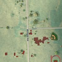Second close-up of the map of Posen, Michigan print showing more streets and buildings