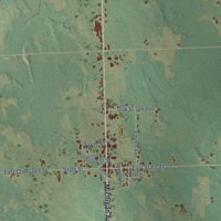 Second close-up of the map of Posen, Presque Isle County, Michigan print showing more streets and buildings