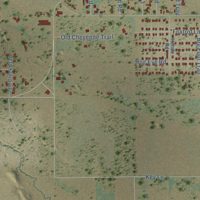 Second close-up of the map of Potosi, Texas print showing more streets and buildings