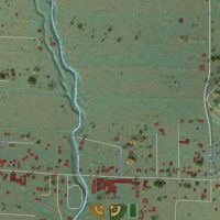 Second close-up of the map of Potter Valley, California print showing more streets and buildings