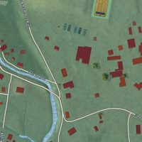 Second close-up of the map of Pottersville, New Jersey print showing more streets and buildings