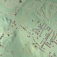 Second close-up of the map of Pottsgrove, Pennsylvania print showing more streets and buildings