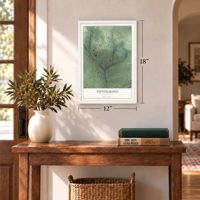 Pottsgrove, Pennsylvania map, 12 x 18 inch print in a white frame in an entryway