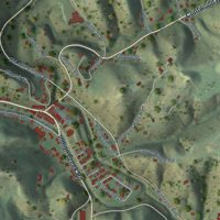 Second close-up of the map of Pound, Virginia print showing more streets and buildings