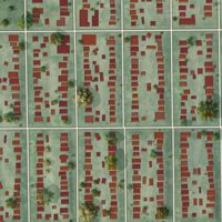 Second close-up of the map of Powderhorn Park, Minnesota print showing more streets and buildings