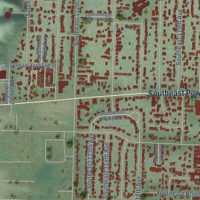 Second close-up of the map of Powellhurst-Gilbert, Oregon print showing more streets and buildings