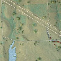 Second close-up of the map of Poynor, Texas print showing more streets and buildings