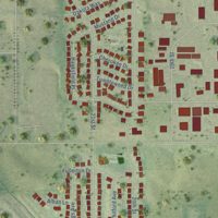 Second close-up of the map of Prairie du Sac, Wisconsin print showing more streets and buildings