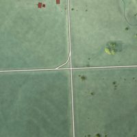 Second close-up of the map of Prairie Home, Nebraska print showing more streets and buildings
