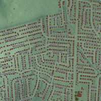 Second close-up of the map of Preakness, New Jersey print showing more streets and buildings