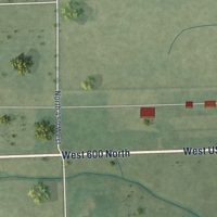 Second close-up of the map of Preble, Indiana print showing more streets and buildings